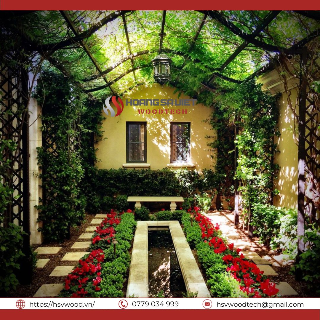 Không gian sân vườn lí tưởng cho những người yêu hoa