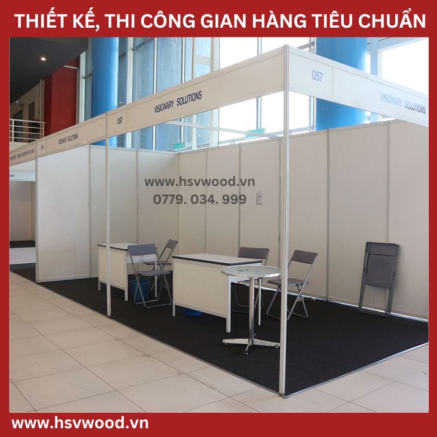  Gian hàng tiêu chuẩn 3 mét x 2 mét 