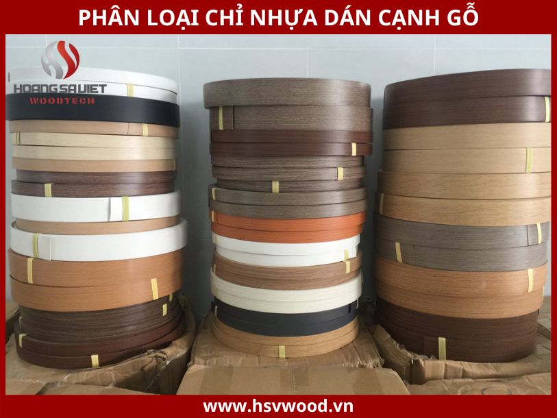 Phân loại chỉ nhựa dán cạnh gỗ theo chiều dài